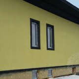Эластичная штукатурка. Коттеджный поселок, Тюменская обл.